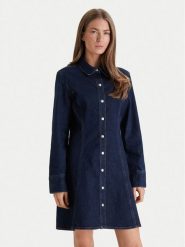 Calvin Klein Jeans Sukienka jeansowa LV047E790G Granatowy. Niebieskie sukienki damskie Calvin Klein Jeans, m, bez wzorów, z bawełny, bez kołnierzyka, bez ramiączek. Za 529.99 zł.