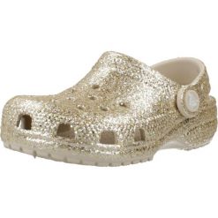 Sandały CROCS CLASSIC CHUNKY GLITT Złoty. Żółte sandały damskie Crocs, bez wzorów, z gumy, bez obcasa, bez zapięcia. Za 159.99 zł.