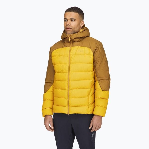 Kurtka puchowa męska Rab Infinity Alpine. Żółte kurtki męskie RAB, l, bez wzorów, z puchu, bez kaptura. Za 1,359.00 zł.