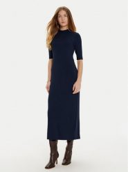 Tommy Hilfiger Sukienka codzienna WW0WW44430 Granatowy Slim Fit. Niebieskie sukienki damskie Tommy Hilfiger, na co dzień, xxs, bez wzorów, z wiskozy, bez kołnierzyka, bez ramiączek, proste. Za 319.99 zł.