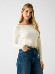 Guess Top 180411 Biały Classic Fit. Białe topy damskie Guess, xs, z aplikacjami, bez kołnierzyka, bez ramiączek. Za 265.00 zł.