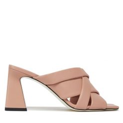 Klapki Pollini. Czerwone klapki damskie Pollini, bez wzorów, bez obcasa, bez zapięcia. Za 1,729.00 zł.