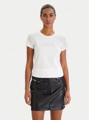 Armani Exchange T-Shirt XW002293 AF17173 U0002 Biały Slim Fit. Białe t-shirty damskie Armani Exchange, s, bez wzorów, z bawełny, bez kołnierzyka, bez ramiączek. Za 282.64 zł.