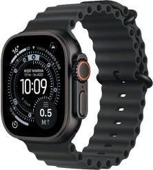 Smartwatch Apple Watch Ultra 3 GPS + Cellular 49mm Black Titanium / Ocean Band Czarny (MF0J4QP-A). Czarne zegarki smartwatch Apple, bez wzorów. Za 3,821.75 zł.
