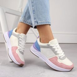 Buty sportowe damskie sznurowane multikolor Atletico WY23593. Obuwie sportowe damskie Atletico, bez wzorów, ze skóry ekologicznej, bez zapięcia, trekkingowe. Za 68.00 zł.