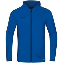 Bluza dresowa z kapturem Jako Challenge. Niebieskie bluzy damskie Jako, m, bez wzorów, z dresówki, casualowe, bez ramiączek, z kapturem. Za 293.50 zł.