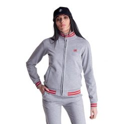 Bluza z bawełna z kaptur na co dzień na siłownię. Szare bluzy damskie LEONE 1947 APPAREL, s, bez wzorów, z bawełny, sportowe, bez ramiączek, bez kaptura. Za 126.26 zł.