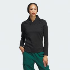 Koszulka Ultimate365 COLD.RDY Crossover Mock. Czarne bluzki damskie Adidas, s, bez wzorów, z materiału, sportowe, bez kołnierzyka, bez ramiączek. Za 349.00 zł.