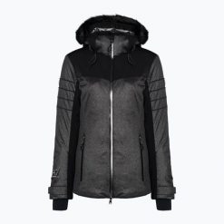 Kurtka narciarska damska EA7 Emporio Armani Giubbotto 6RTG15. Szare kurtki sportowe damskie EA7 Emporio Armani, na zimę, m, bez wzorów, z elastanu, bez ramiączek, bez kaptura, narciarskie. Za 1,439.00 zł.
