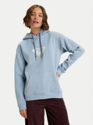 Roxy Bluza Surf Stoked Brushed Art ERJFT05020 Błękitny Regular Fit. Niebieskie bluzy damskie Roxy, s, bez wzorów, z bawełny, bez ramiączek, bez kaptura. Za 219.99 zł.
