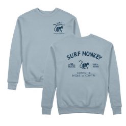 Bluza Save the Ocean – okrągły dekolt / dla dorosłych (aqua). Niebieskie bluzy damskie SURF MONKEY, l, bez wzorów, z bawełny, bez ramiączek, bez kaptura. Za 309.95 zł.