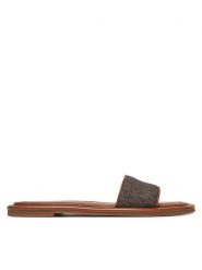MICHAEL Michael Kors Klapki Dana 40S5DNFS1B Brązowy. Brązowe klapki damskie MICHAEL Michael Kors, bez wzorów, ze skóry, bez obcasa, bez zapięcia. Za 399.99 zł.