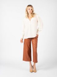 Pinko Bluzka "Cassia" | 1G16JL Y6ZD | Kobieta | Biały. Białe bluzki damskie Pinko, bez wzorów, z jedwabiu, bez kołnierzyka, bez ramiączek. W wyprzedaży za 299.00 zł.