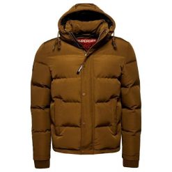 Kurtka z kapturem Superdry Everest. Zielone kurtki męskie Superdry, xl, z aplikacjami, z elastanu, klasyczne, z kapturem. Za 539.00 zł.