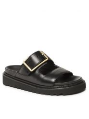 Zadig&Voltaire Klapki Alpha Cecilia SWCT00755 Czarny. Czarne klapki damskie Zadig&Voltaire, bez wzorów, ze skóry, bez obcasa, bez zapięcia. Za 899.99 zł.