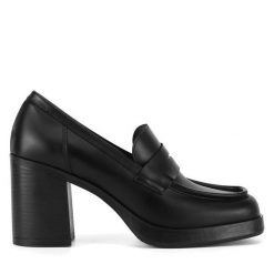 Czółenka GINO ROSSI. Czarne czółenka damskie Gino Rossi, bez wzorów, bez obcasa, bez zapięcia. Za 299.99 zł.