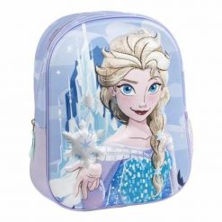 Plecak szkolny 3D Frozen Niebieski. Niebieskie plecaki męskie DISNEY FROZEN, bez wzorów, z poliesteru. Za 77.00 zł.