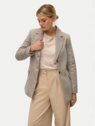 Vero Moda Marynarka Kawi 10319661 Beżowy Regular Fit. Brązowe marynarki i żakiety damskie Vero Moda, bez wzorów, z syntetyku, bez kołnierzyka, bez ramiączek. Za 119.99 zł.