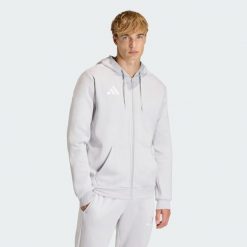 Bluza męska adidas Entrada 26 Full Zip Hoody. Białe bluzy męskie Adidas, m, bez wzorów, z bawełny, bez kaptura, do piłki nożnej. Za 146.99 zł.