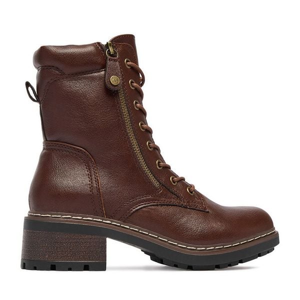 Trzewiki Clara Barson. Brązowe botki damskie Clara Barson, bez wzorów, bez obcasa, na płaskiej podeszwie, bez zapięcia. Za 109.99 zł.