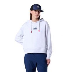 Bluza damska z kapturem Rossignol Waterfall. Białe bluzy damskie Rossignol, bez wzorów, bez ramiączek, z kapturem. Za 428.00 zł.