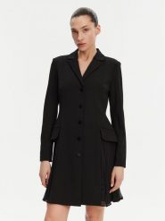 DKNY Sukienka koktajlowa DD4K1D67 Czarny Regular Fit. Czarne sukienki damskie DKNY, bez wzorów, z syntetyku, wizytowe, bez kołnierzyka, bez ramiączek. Za 389.99 zł.