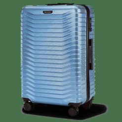Walizka DUŻA WINGS PC SEA EAGLE 2.0 28" SILVER BLUE. Czerwone walizki damskie Wings, bez wzorów, z materiału, duże. Za 289.90 zł.