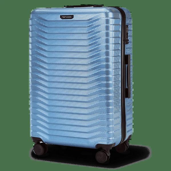 Walizka DUŻA WINGS PC SEA EAGLE 2.0 28" SILVER BLUE. Czerwone walizki damskie Wings, bez wzorów, z materiału, duże. Za 289.90 zł.