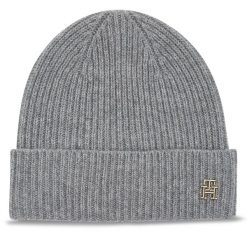 Czapka Tommy Hilfiger. Szare czapki damskie Tommy Hilfiger, na zimę, bez wzorów. Za 379.99 zł.