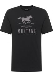 Męski T-Shirt Mustang Style Alex Black 1017993 4142. Czarne t-shirty męskie Mustang, m, bez wzorów, bez kołnierzyka, bez ramiączek. Za 79.99 zł.