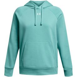 Bluza Z Kapturem Damska Polar Rival. Zielone bluzy damskie Under Armour, m, bez wzorów, z polaru, bez ramiączek, z kapturem. Za 376.99 zł.