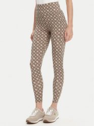 Guess Legginsy V5YB18 MC03W Brązowy Slim Fit. Brązowe legginsy damskie Guess, z aplikacjami, z syntetyku. Za 199.99 zł.