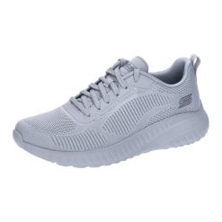Buty sportowe damskie Skechers Bobs Squad Chaos Face Off. Szare obuwie sportowe damskie Skechers, bez wzorów, z materiału, bez zapięcia, trekkingowe, Skechers Sport. Za 239.99 zł.