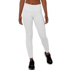 Legginsy sportowe ze średnim stanem Fitness Siroko Run. Białe legginsy damskie SIROKO, xl, bez wzorów, z nylonu, na fitness i siłownię. W wyprzedaży za 90.95 zł.
