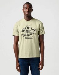 MESKA KOSZULKA WRANGLER AMERICANA TEE TEA 112362789. T-shirty męskie Wrangler, l, bez wzorów, bez kołnierzyka, bez ramiączek. Za 79.99 zł.