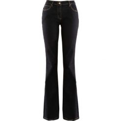 Dżinsy ze stretchem BOOTCUT, High Waist. Niebieskie jeansy damskie bonprix, bez wzorów, z jeansu, klasyczne, z podwyższonym stanem. Za 97.99 zł.