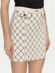 Elisabetta Franchi Spódnica mini GO-S03-51E2-V320 Écru Regular Fit. Spódnice damskie Elisabetta Franchi, s, bez wzorów, z syntetyku, mini. Za 809.99 zł.