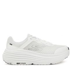 Buty do biegania Skechers. Białe obuwie sportowe damskie Skechers, bez wzorów, bez zapięcia, do biegania. Za 289.99 zł.