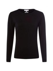 Brookshire Sweter z dzianiny DAmen Kobiety drobna dzianina czarny jednolity, XXL. Czarne swetry nierozpinane damskie brookshire, na jesień, xxl, bez wzorów, z bawełny, bez kołnierzyka, bez ramiączek. Za 199.95 zł.