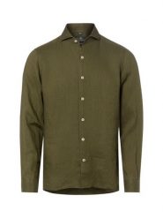 Nils Sundström koszula lniana Mężczyźni Slim Fit len zielony, XL. Zielone koszule męskie Nils Sundström, m, bez wzorów, ze lnu, bez kołnierzyka, bez ramiączek. Za 229.95 zł.