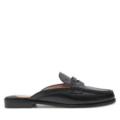 Klapki LAUREN RALPH LAUREN. Czarne klapki damskie Lauren Ralph Lauren, bez wzorów, bez obcasa, bez zapięcia. Za 859.99 zł.