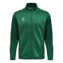 Kurtka z dresu Hummel Core Xk. Zielone kurtki sportowe damskie Hummel, bez wzorów, z dresówki, bez ramiączek, bez kaptura. Za 202.15 zł.