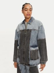 ROTATE Kurtka jeansowa Mariana 1128221603 Niebieski Oversize. Niebieskie kurtki damskie ROTATE, bez wzorów, z bawełny, bez kaptura. Za 909.99 zł.
