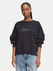 BOSS Bluza Ever 50571478 Czarny Regular Fit. Czarne bluzy damskie Boss, xl, bez wzorów, z bawełny, bez ramiączek, bez kaptura. Za 679.99 zł.