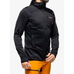 Bluza polarowa męska Vaude Monviso Fleece Jacket II. Czarne bluzy sportowe męskie Vaude, na zimę, m, bez wzorów, z polaru, bez kaptura, narciarskie. Za 340.99 zł.