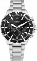 Zegarek Giewont Zegarek Męski Chronograph Sapphire Srebrny GW3970-B2. Niebieskie zegarki męskie Giewont, bez wzorów, srebrne. Za 221.61 zł.