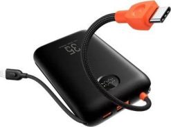 VEGER powerbank 20000 mAh z wbudowanymi kablami Typ C / Lightning PD QC3.0 35W K2 (W2068) czarny. Czarne powerbanki Veger. Za 103.59 zł.