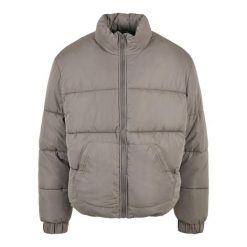 Kurtka Urban Classics cropped puffer. Szare kurtki męskie Urban Classics, m, bez wzorów, z polaru, street, bez kaptura. Za 383.25 zł.