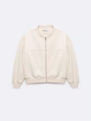 Bluza damska bomber kremowa Felicata 103. Białe bluzy damskie BIG STAR, l, bez wzorów, z dzianiny, bez ramiączek, bez kaptura. Za 229.99 zł.