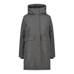 Parka damska z kapturem CMP. Czarne parki damskie CMP, bez wzorów, z materiału, z kapturem. Za 671.25 zł.